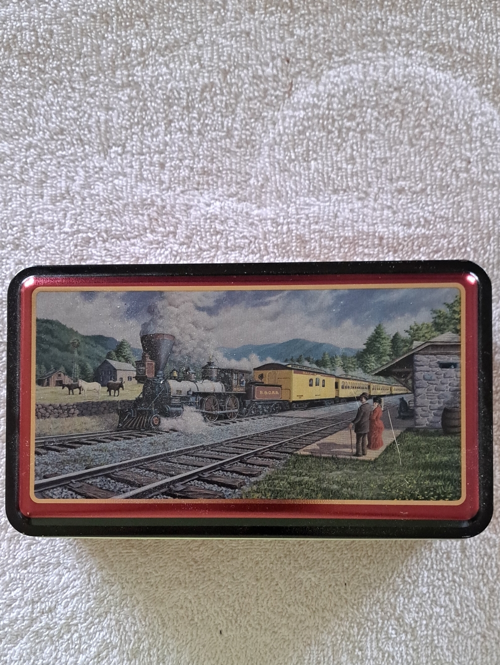 America's 1st Railroad B & O.R.R. 8'x4.5"x2" Tin